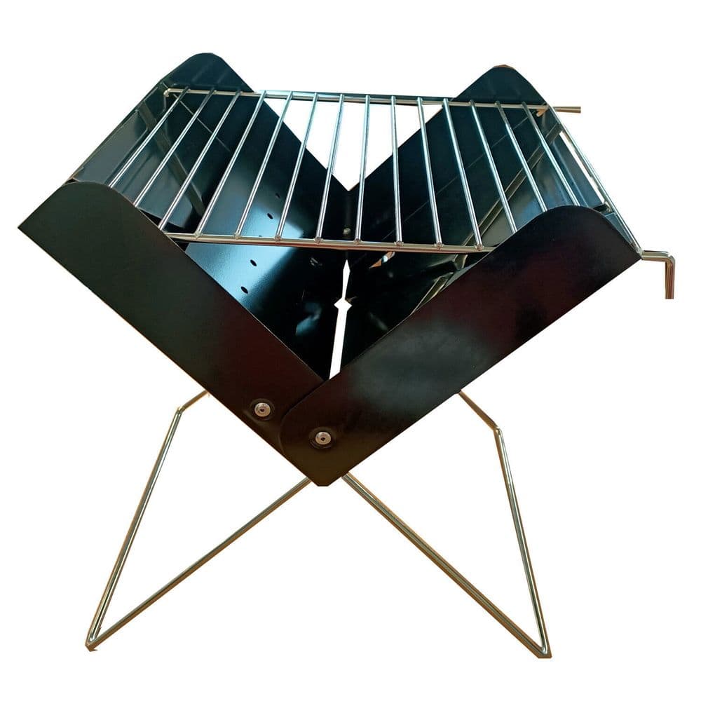 FOLDING BBQ BARBECUE CHARCOAL GRILL camping garden caravan motorhome picnic