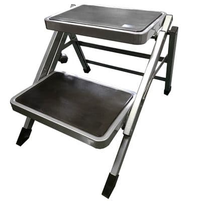 FOLDING DOUBLE CARAVAN STEP HEAVY DUTY & LIGHTWEIGHT motorhome camper home diy