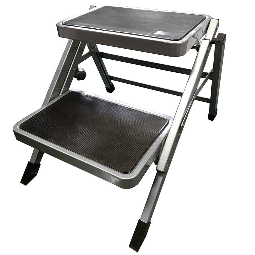 FOLDING DOUBLE CARAVAN STEP HEAVY DUTY & LIGHTWEIGHT motorhome camper ...