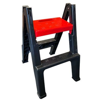 FOLDING MULTI-PURPOSE 2 STEP PLASTIC LADDER kitchen garage office caravan home