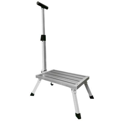 Folding Single Aluminium Step Handle Caravan Kitchen Home Large Platform Rail