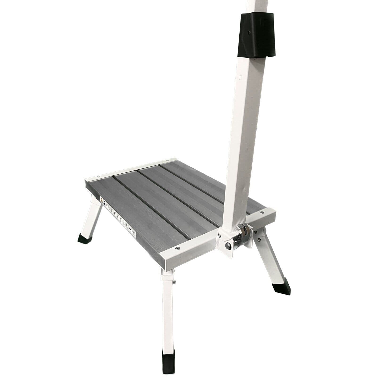 Folding Single Aluminium Step Handle Caravan Kitchen Home Large ...