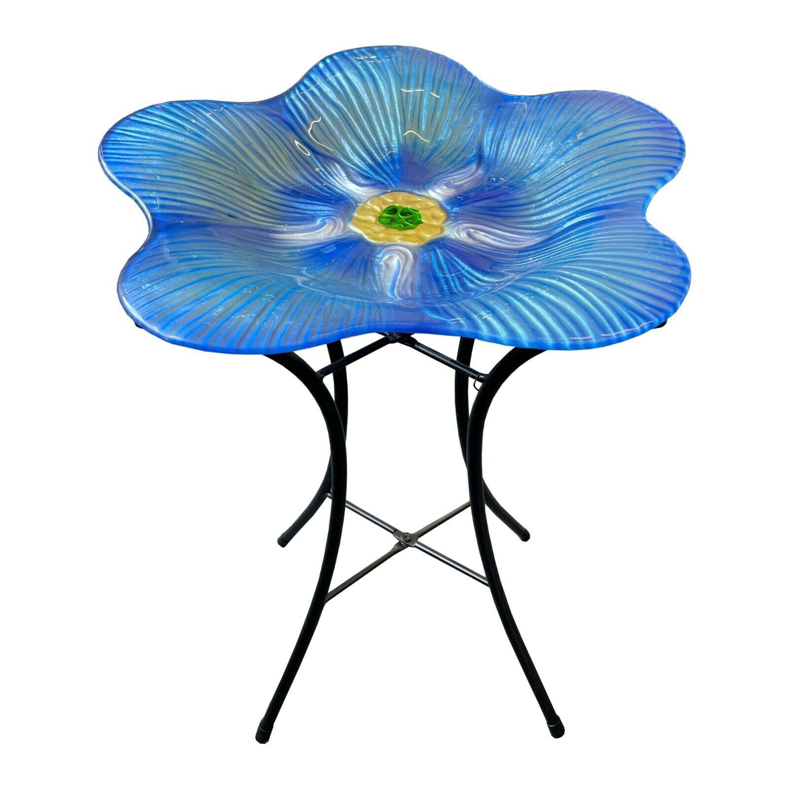 ME NOT GARDEN GLASS BIRD BATH FEEDER TABLE patio decking LH0211791