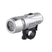 FRONT BIKE LIGHT POWER BEAM 5 LED BRIGHT bicycle cycle mountain headlight torch