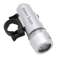 FRONT BIKE LIGHT POWER BEAM 5 LED BRIGHT bicycle cycle mountain headlight torch