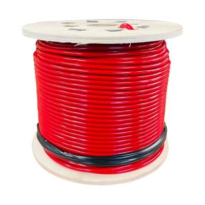 GALVANISED 7 x 7 WIRE ROPE RED PVC COATED 1.8mm 3mm 4mm 5mm 1metre - 100 metres