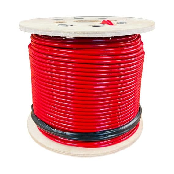 GALVANISED 7 x 7 WIRE ROPE RED PVC COATED 1.8mm 3mm 4mm 5mm 1metre - 100 metres