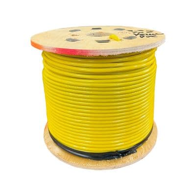 GALVANISED 7 x 7 WIRE ROPE YELLOW PVC COATED 1.5mm 2mm 3mm 5mm 1 mt - 100 metres