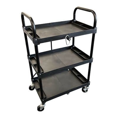 GARAGE WORKSHOP FOLDING TOOL STORAGE TROLLEY CART DOLLY - 3 TIER mechanic diy