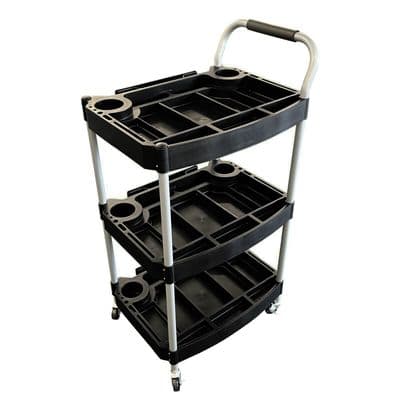GARAGE WORKSHOP TOOL STORAGE TROLLEY CART DOLLY - 3 TIER mechanic diy