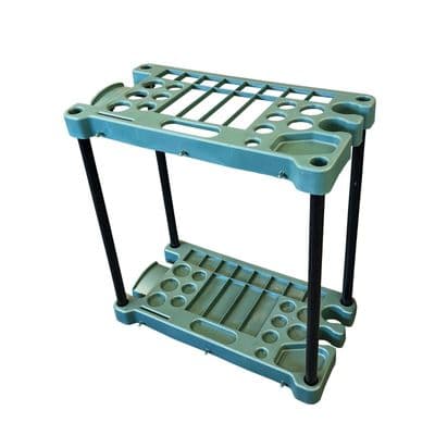 GARDEN TOOL STORAGE HOLDER ORGANISER RACK shed garage hoe rake brush weeder