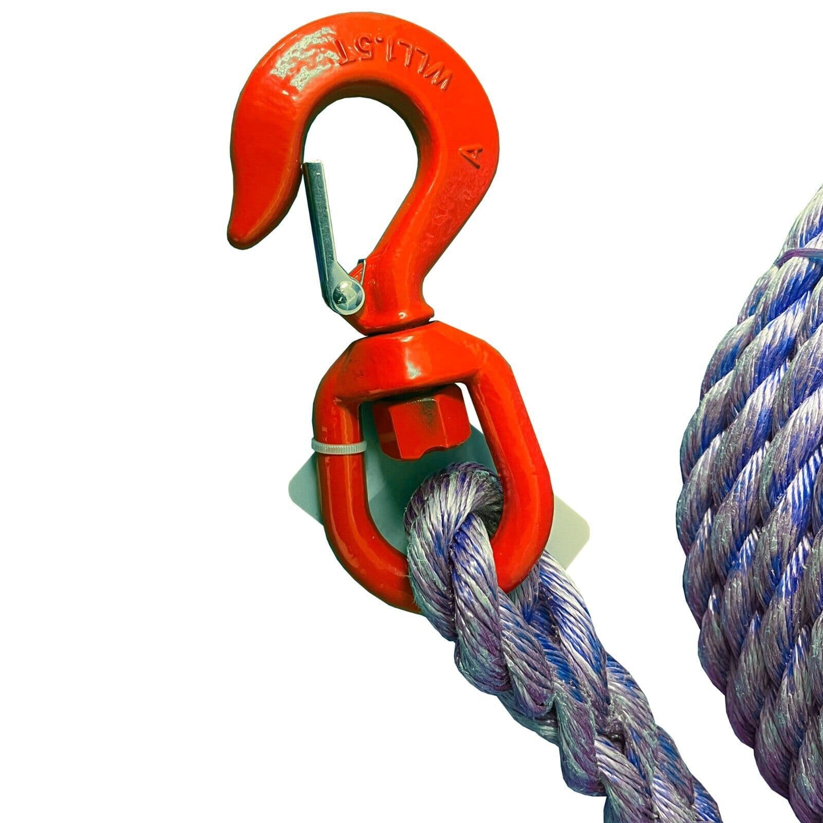 Handwheel Rope Gin Wheel Rope 18mm Polypropylene with Swivel Safety Hook x 10 metres