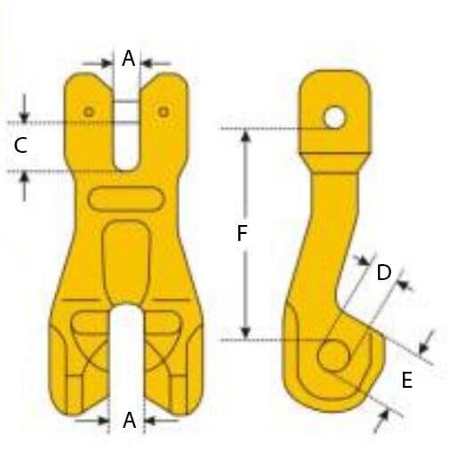 Shorting Chain Grade 80 Clevis Shortening Clutch 22mm 11 2 Ton Chain Sling Shortener ...