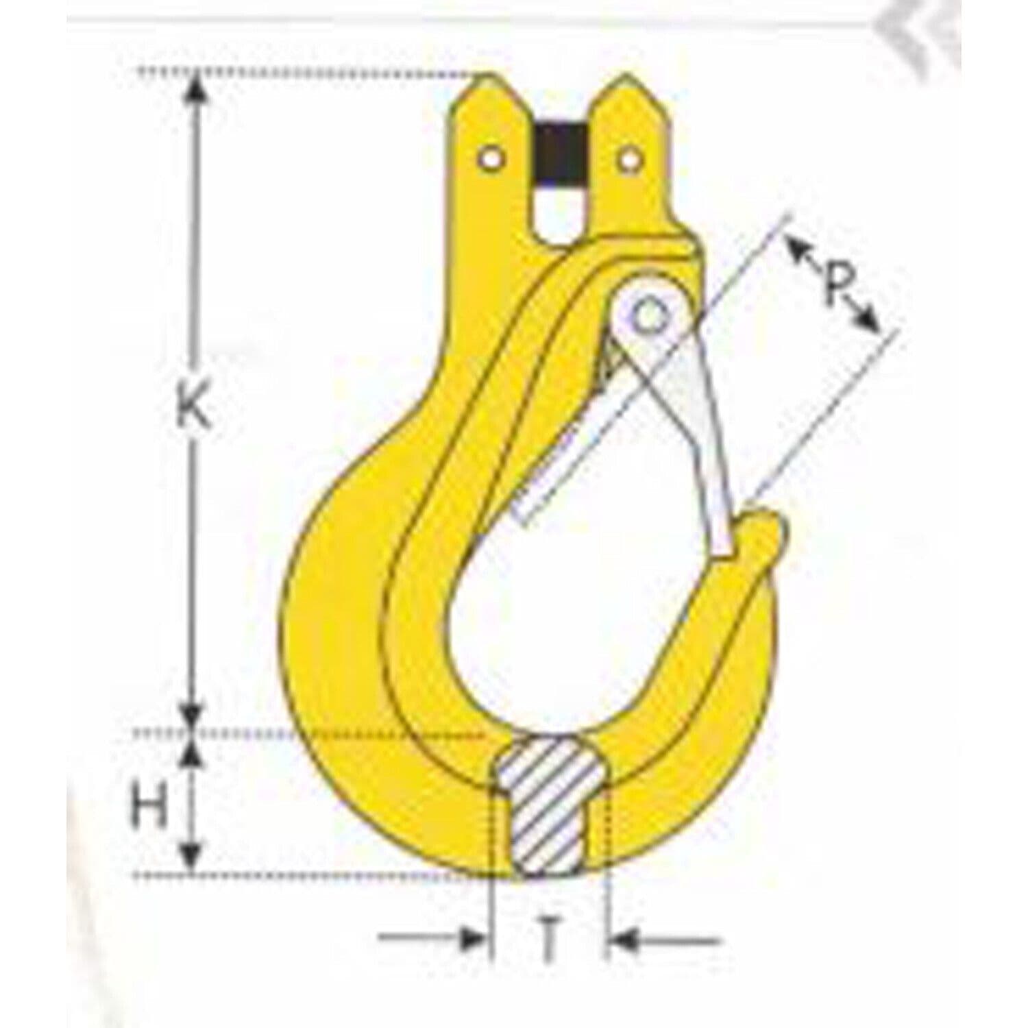Grade 80 Lifting Clevis Sling Hook with Catch 7mm Chain Sling Hook 2
