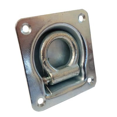 GROUND ANCHOR RECESSED LASHING RING ZINC 102mm x 95mm trailer truck horsebox