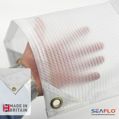 Heavy Duty Reinforced Clear PVC Mono Tarpaulin – Durable Translucent Groundsheet