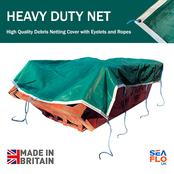 Skip Netting High Quality Skip Net Heavy Duty 200gsm & 250gsm Mesh Debris Netting Cover