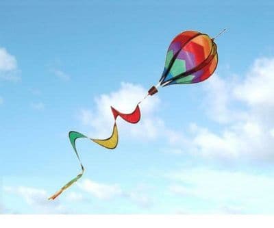 HOT AIR BALLOON SPINNER TWISTER WINDSOCK for FLAG POLE caravan camping garden