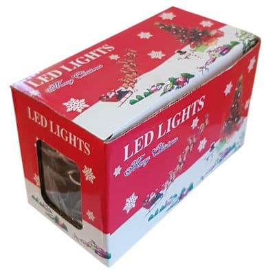 ICICLE RED, GREEN + BLUE ALTERNATING LED CHRISTMAS TREE LIGHTS x 5 metres long