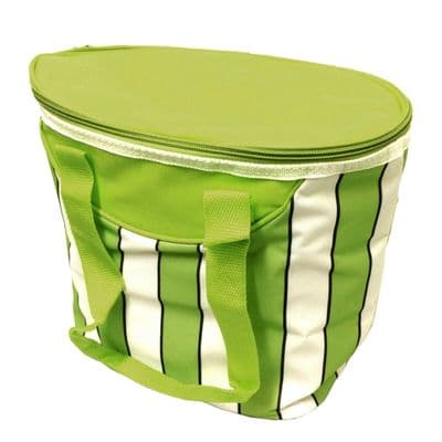 INSULATED COOL BAG FOLDING PICNIC LUNCH COOLER with HANDLES and ZIPPER