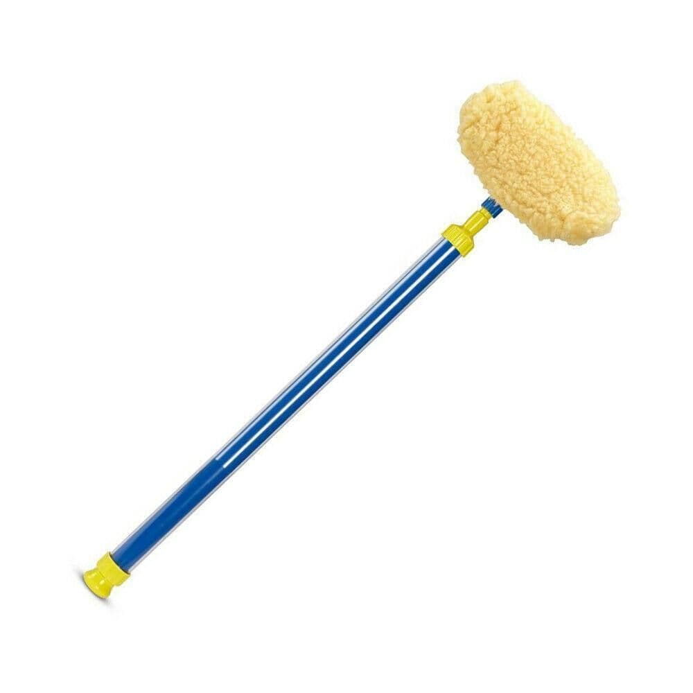 LAMBS WOOL TELESCOPIC LONG REACH SOFT CAR WASH BRUSH caravan motorhome boat