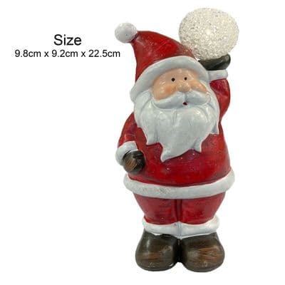 LARGE FESTIVE LIGHT UP SANTA CLAUS ORNAMENT (NFY190283-22.5) Christmas