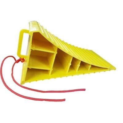 LARGE WHEEL CHOCK with HANDLE and ROPE motorhome caravan car van campervan