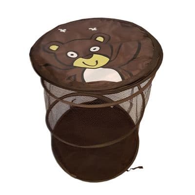 LAUNDRY BASKET POP UP + LID washing clothes tidy organiser storage caravan