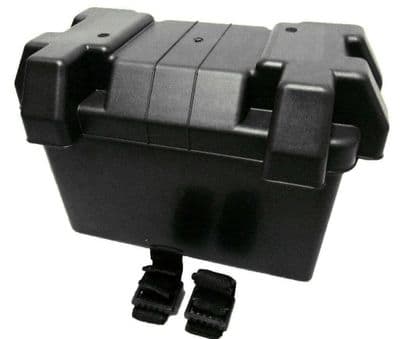 LEISURE BATTERY BOX LARGE with STRAPS caravan boat motorhome car