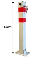 Lockable Folding Parking Barrier Security Bollard Post car park drive Reflectve