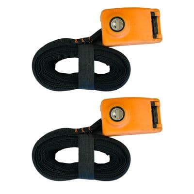 LOCKABLE TIE  DOWN REINFORCED CAM BUCKLE ASSEMBLY 3 metre x 2 kayak canoe boat