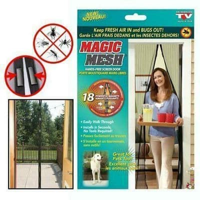 MAGIC MESH INSECT DOOR MAGNETIC CURTAIN SCREEN NET caravan home motorhome boat