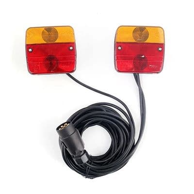 Magnetic Rear Trailer Light Set Lightboard Towing Lamps 4.5M Cable Truck Tractor