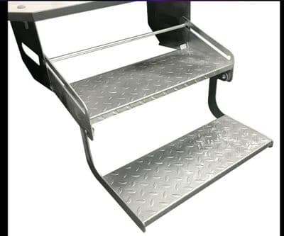MANUAL DOUBLE PULL OUT DROP DOWN FOLDING STEP motorhome RV campervan caravan
