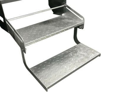 MANUAL DOUBLE PULL OUT DROP DOWN FOLDING STEP motorhome RV campervan caravan