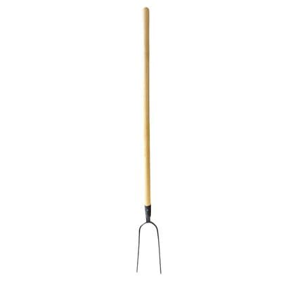 Manure Hay Muck Out 2 Prong Fork with Hard Wood Handle farm horse agricultural