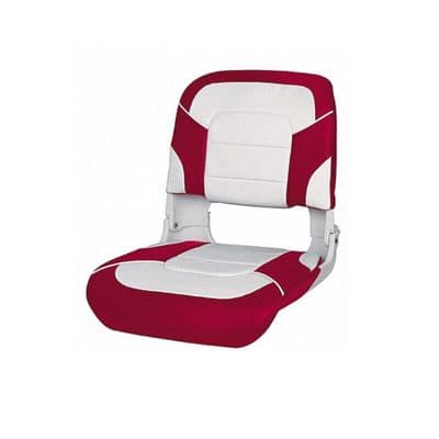 MARINE ALL WEATHER BOAT SEAT - WHITE/RED (75140WR) yacht fishing rib speed