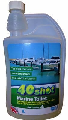 MARINE BOAT macerator TOILET CHEMICAL FLUID 40 SHOT / applications yacht barge
