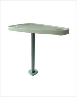 MARINE BOAT TABLE with LEG PEDESTAL KIT - IVORY - 812mm x 457mm yacht speed rib