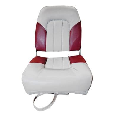 MARINE DELUXE FOLDING BOAT SEATS RED/GREY (75155GR) speed yacht fishing chair