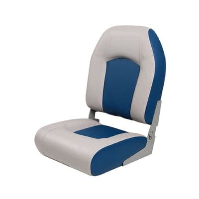 MARINE DELUXE HIGH BACK BOAT SEAT - GREY/BLUE (75182GB) yacht fishing speedboat