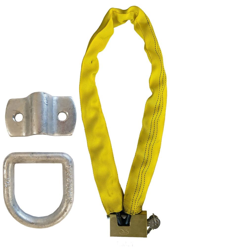MOTORBIKE MOTORCYCLE CHAIN LOCK 1 8m x 10mm with FOLDING WALL / GROUND ...