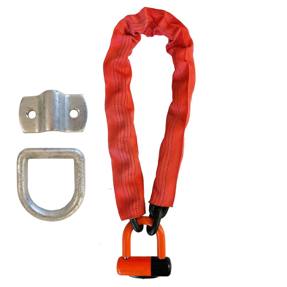 MOTORBIKE MOTORCYCLE CHAIN LOCK 1 8m x 13mm with FOLDING WALL / GROUND ...