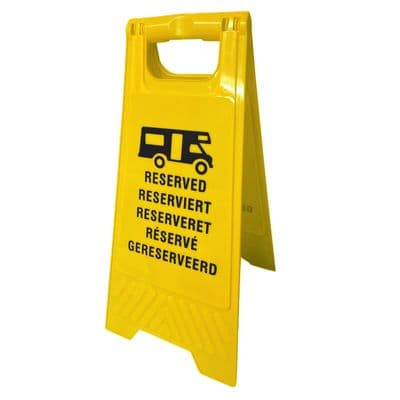 Motorhome Pitch Reserved Sign Marker Board Reserve A Board Caravan Camper RV