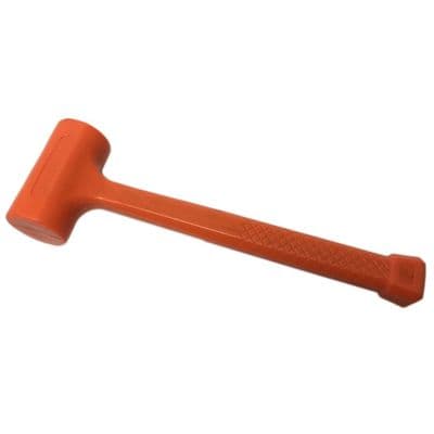 ORANGE CAMPING RECOIL FREE RUBBER DEAD BLOW MALLET HAMMER caravan motorhome tent