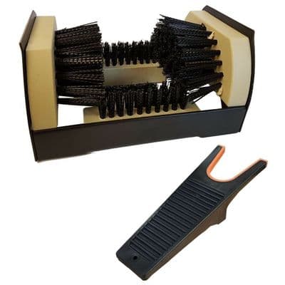 OUTDOOR DOOR STEP BOOT SCRAPER BRUSH CLEANER + PULLER shoe wellington remover