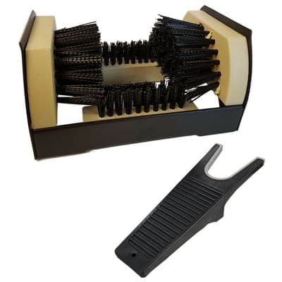 OUTDOOR DOOR STEP BOOT SCRAPER BRUSH CLEANER + PULLER wellington shoe remover