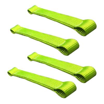 Pack of 4 Hi-Vis Car Recovery Alloy Wheel Car Soft Link Straps Webbing Strap