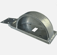 Padlock Protector Left or Right Handed Hasp & Staple - Galvanised - White - Black