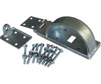 Padlock Protector Left or Right Handed Hasp & Staple - Galvanised - White - Black